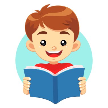 Mavi kitap okuma ufaklık.
