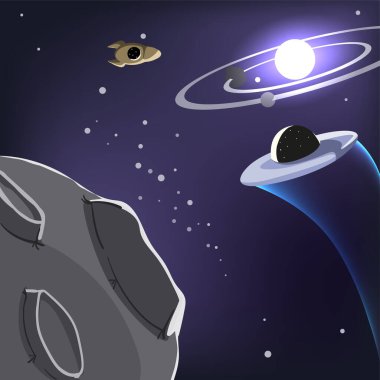 Gökada boyunca sürüklenen uzay araçları