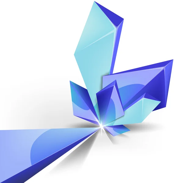 Fond cristal bleu — Image vectorielle