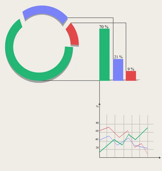 Ilustración de vectores de infografía simple — Archivo Imágenes Vectoriales