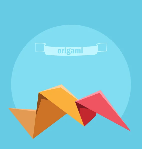 Fondo de vector con origami colorido — Archivo Imágenes Vectoriales