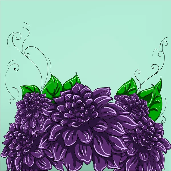 Hand-drawing floral background with flower rose