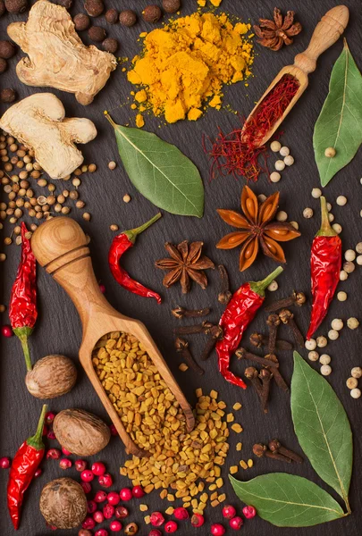 Still life with spices and herbs — Stock Photo, Image