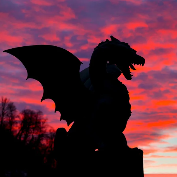 Ponte del Drago, Lubiana, Slovenia, Europa . — Foto Stock