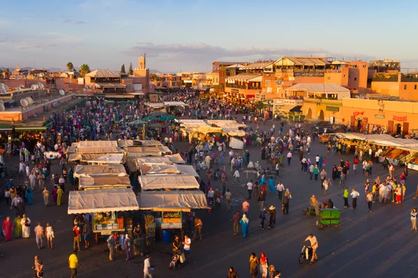 Jamaa el Fna, Marrakesh, Marokkó. — Stock Fotó