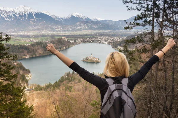 Prachtige natuur rond Lake Bled, Slovenië. — Stockfoto