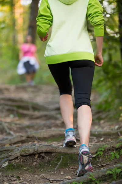 Female  runner in the forest. — Stock Photo, Image