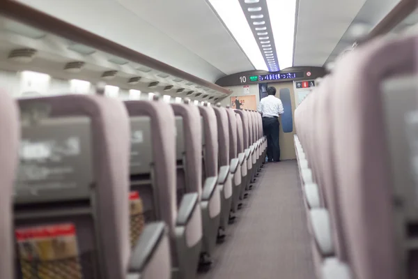 Interior of modern japanese fast train. — Stock Photo, Image