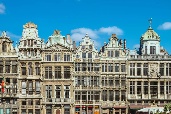 Grand Place, Brüksel, Belçika 'nın süslü binaları — Stok fotoğraf