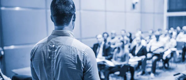 Speaker Giving a Talk at Business Conference and Presentation. — Stock Photo, Image