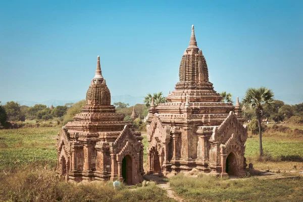 Bagan, Burma, Myanmar, Asya tapınakları. — Stok fotoğraf