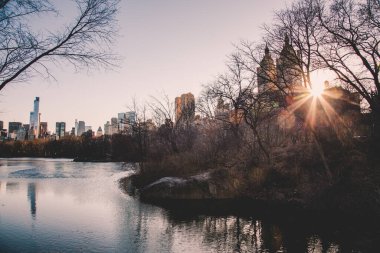 Jacqueline Kennedy Onassis Reservoir ile New York, Central Park.