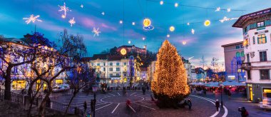 Preserens square, Ljubljana, Slovenia, Europe. clipart