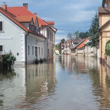 Flooded street clipart