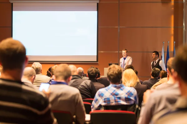 Relatore alla Conferenza e alla Presentazione del Business. — Foto Stock