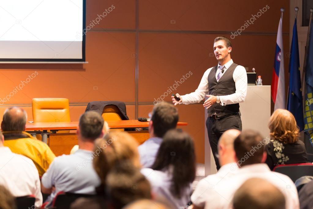 Speaker at Business Conference and Presentation.