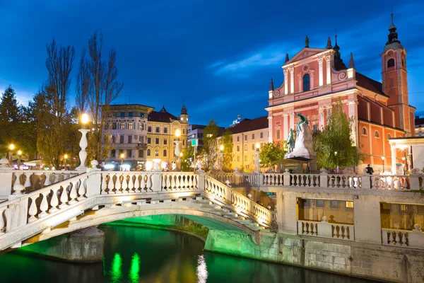 Preseren Square, Ljubljana, Hauptstadt Sloweniens. — Stockfoto