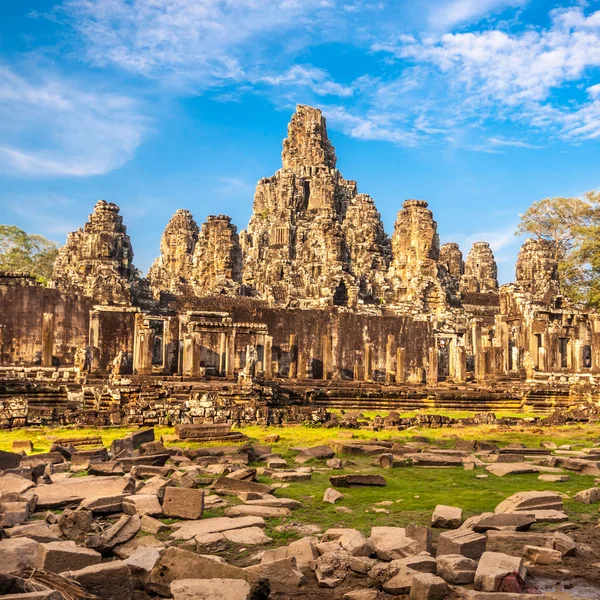 Bayon templet, angkor wat, Kambodja, sydöstra Asien. — Stockfoto