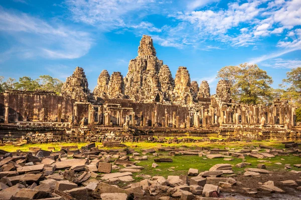 Bayon templet, angkor wat, Kambodja, sydöstra Asien. — Stockfoto