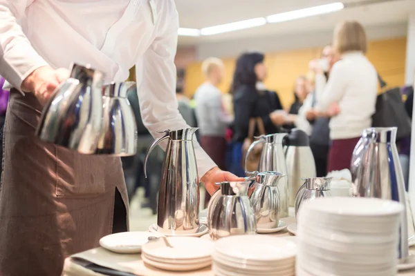 Kaffepaus på affärsmöte — Stockfoto