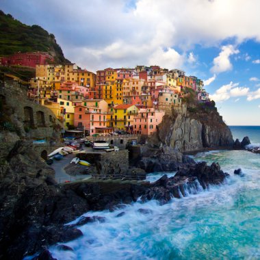 Manarola balıkçı köyünde cinque terre, İtalya