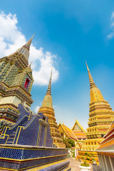 Pagodas of Wat Pho temple in Bangkok, Thailand — Stock Photo, Image