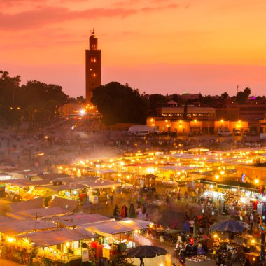 Jamaa el Fna, Marrakesh, Morocco. clipart