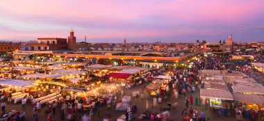 Jamaa el Fna, Marrakesh, Morocco. clipart