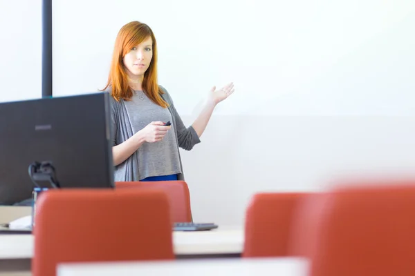 Zakenvrouw geven een gesprek. — Stockfoto