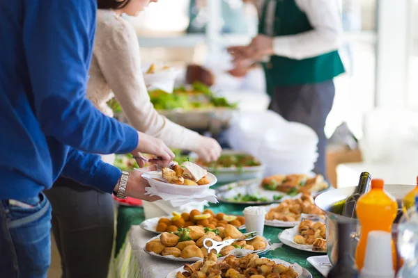 Banquet lunch break at conference meeting. — Stock Photo, Image