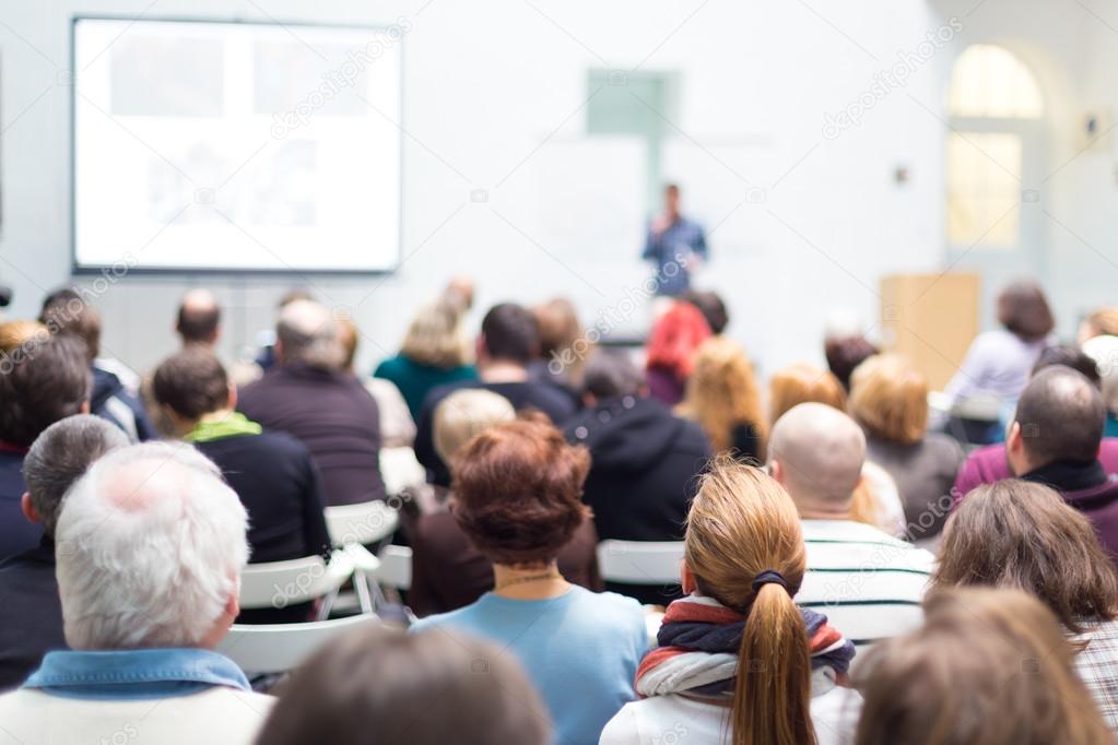 Audience in the lecture hall.