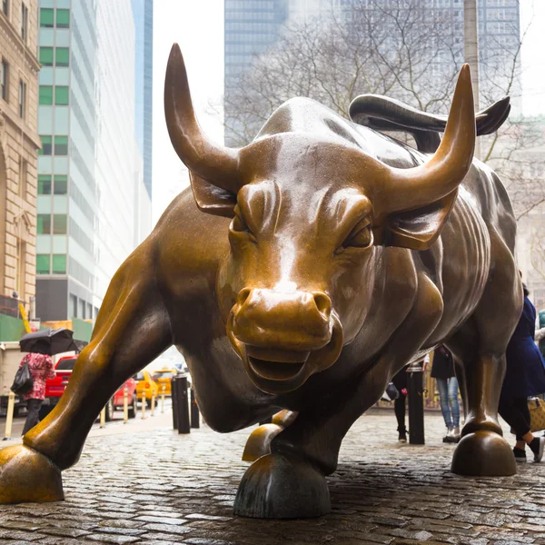 Toro de carga en Lower Manhattan, NY . —  Fotos de Stock