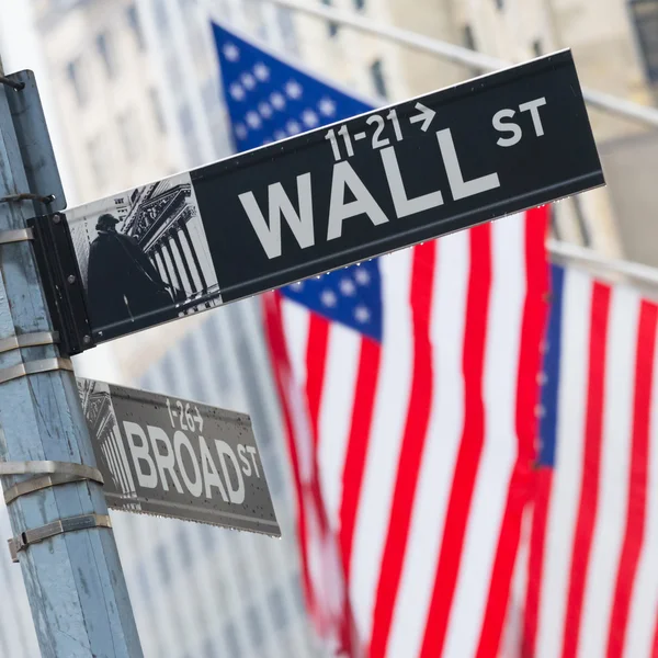 Wall street, New York, Usa. — Stockfoto