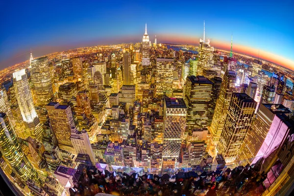 New York City Manhattan downtown skyline. — Stock Photo, Image