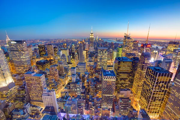 New York City Manhattan centrum skyline. — Stockfoto