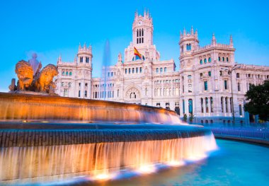 Plaza de cibeles, madrid, İspanya.