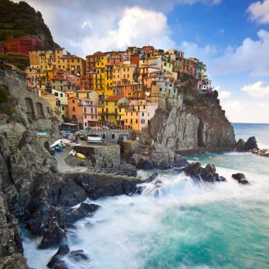 Manarola balıkçı köyünde cinque terre, İtalya