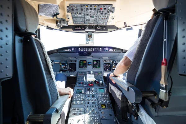 Interior de la cabina del avión . — Foto de Stock