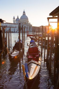 Gondol Grand Canal Vienice, İtalya.