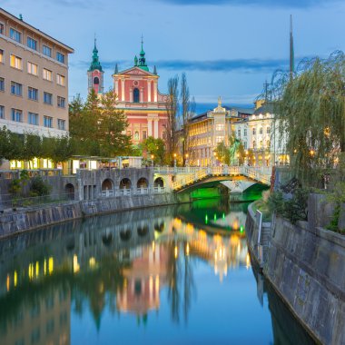 Romantic medieval Ljubljana, Slovenia, Europe. clipart