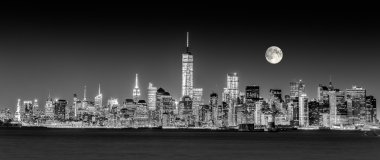 New York Şehri Manhattan şehir merkezi silueti