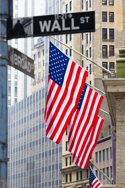 Wall Street, New York, Amerika Serikat . — Stok Foto
