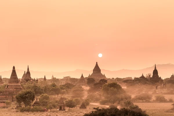 Templomok Bagan, Burma, Mianmar, Ázsia. — Stock Fotó