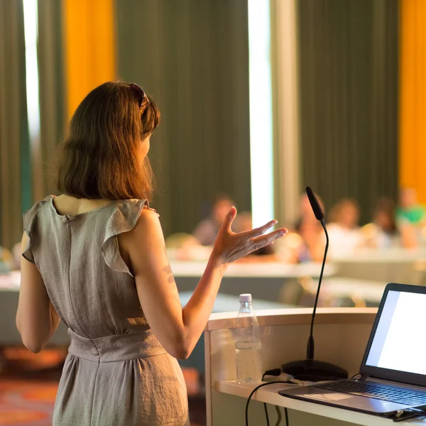 Relatore alla Conferenza e alla Presentazione del Business. — Foto Stock