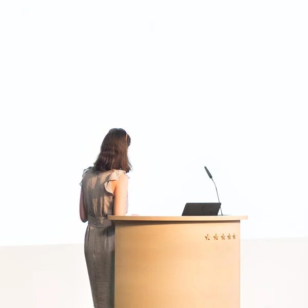 Mujer de negocios haciendo presentación de negocios . — Foto de Stock