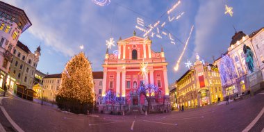 preserens square, ljubljana, Slovenya, Avrupa.