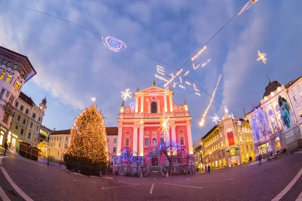 Preserens square, ljubljana, Slovenya, Avrupa. — Stok fotoğraf