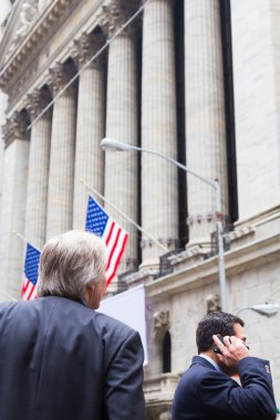 Wall street iş, New York, ABD.