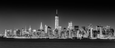New York Şehri Manhattan şehir merkezi silueti