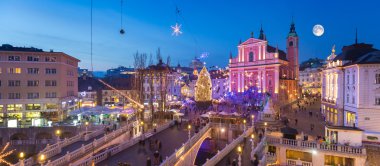 Ljubljana, Noel zamanı, Slovenya.
